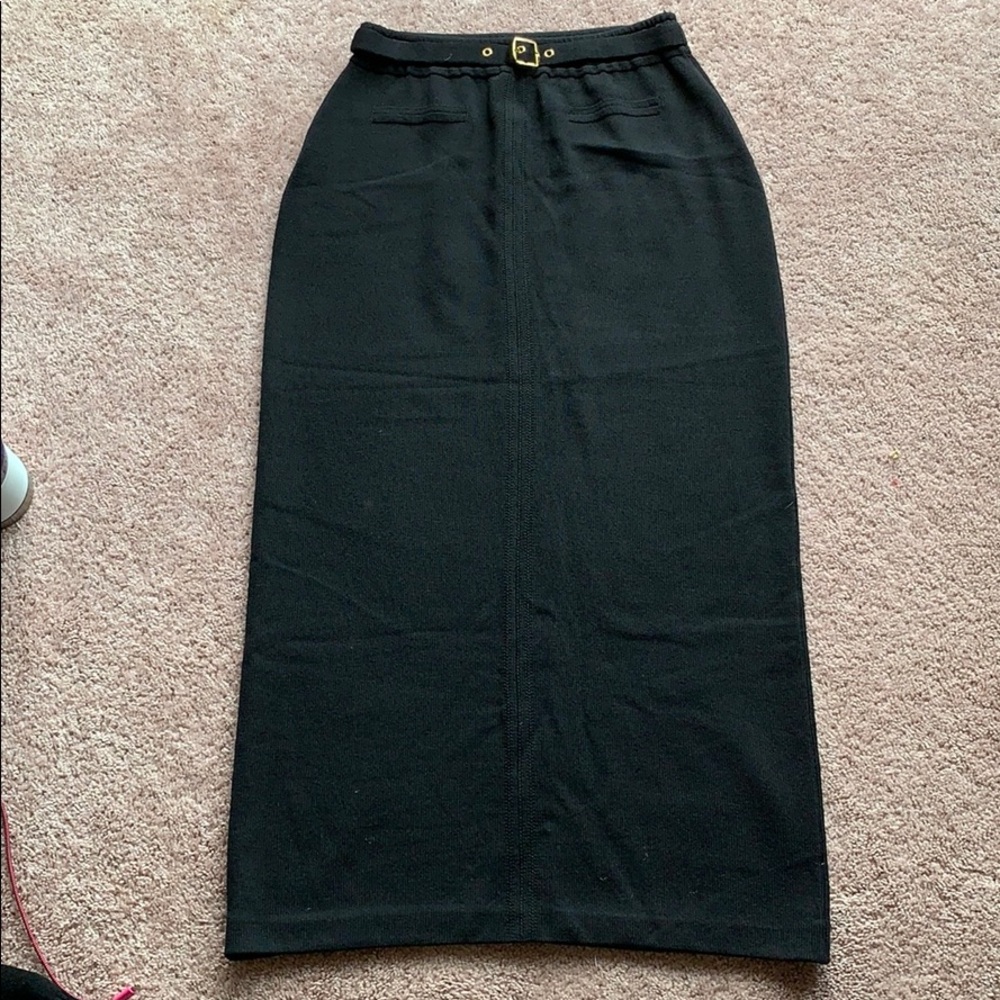 St. John long black skirt